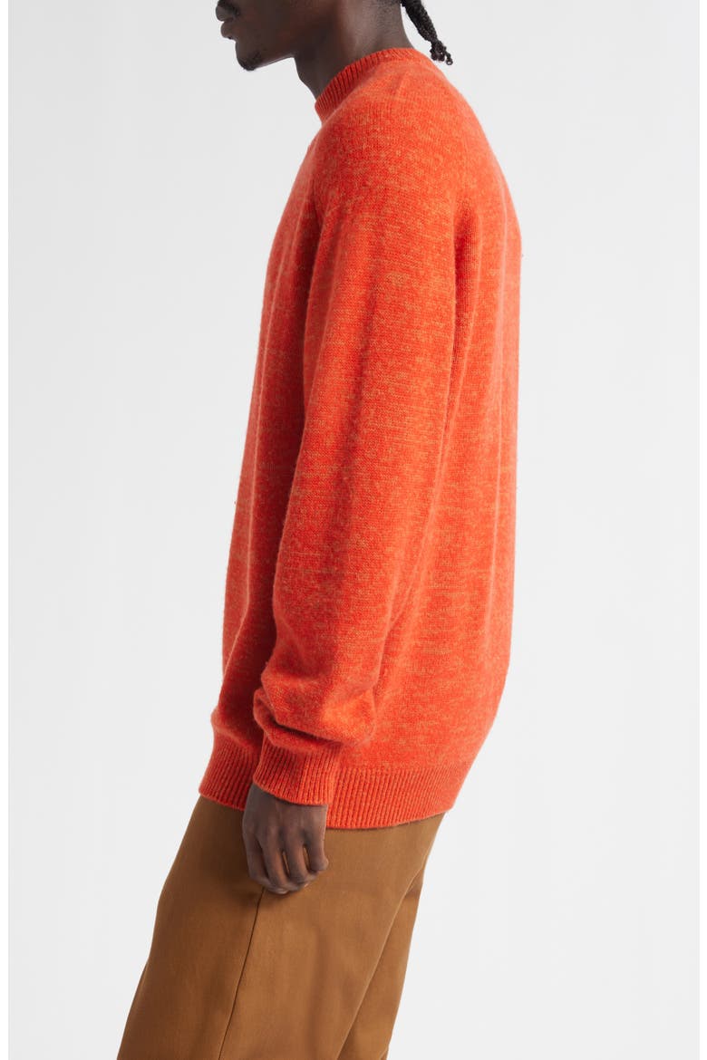 Big Cashmere & Wool Crewneck Sweater, Alternate, color, RED / ORANGE