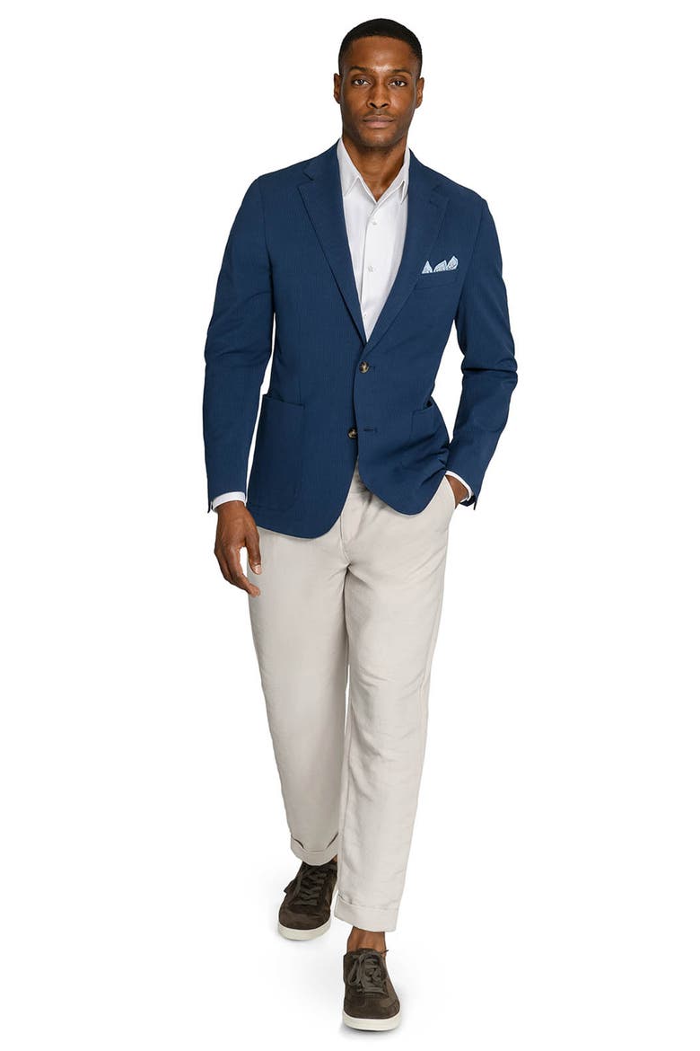 Sterling Seersucker Blazer, Alternate, color, NAVY