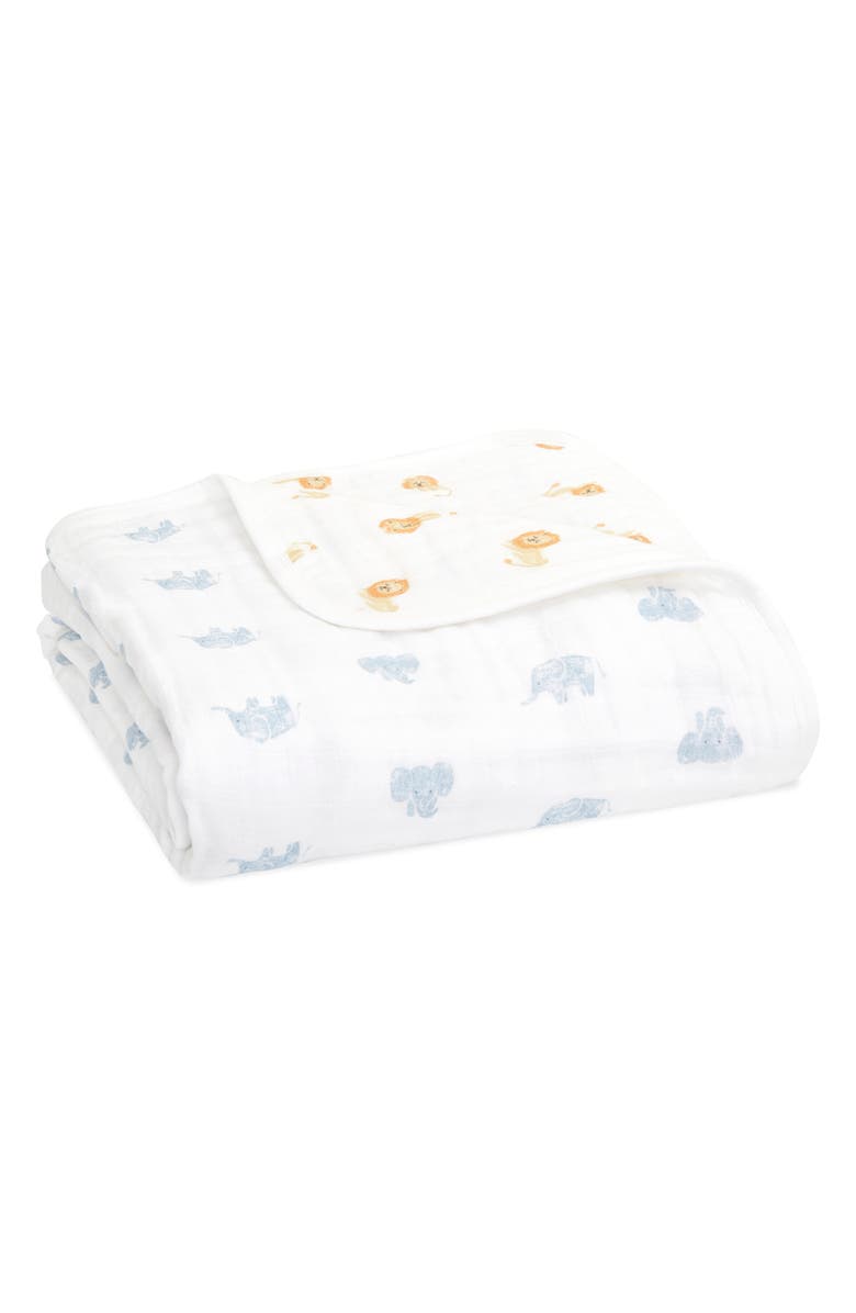 aden + anais Organic Dream Blanket, Main, color, Animal Kingdom