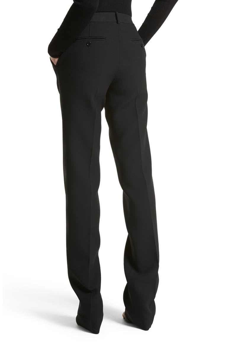 Carolyn Double Face Crepe Straight Leg Pants, Alternate, color, BLACK