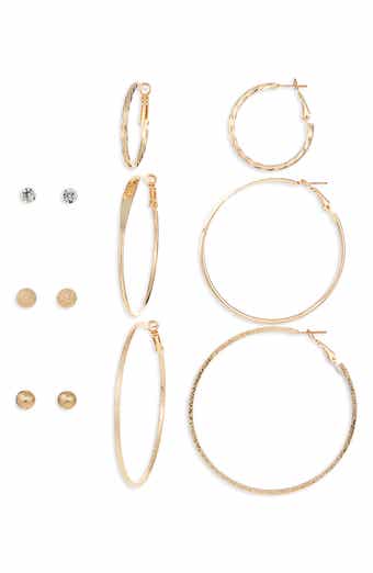 Tasha Set of 6 Assorted Stud & Hoop Earrings