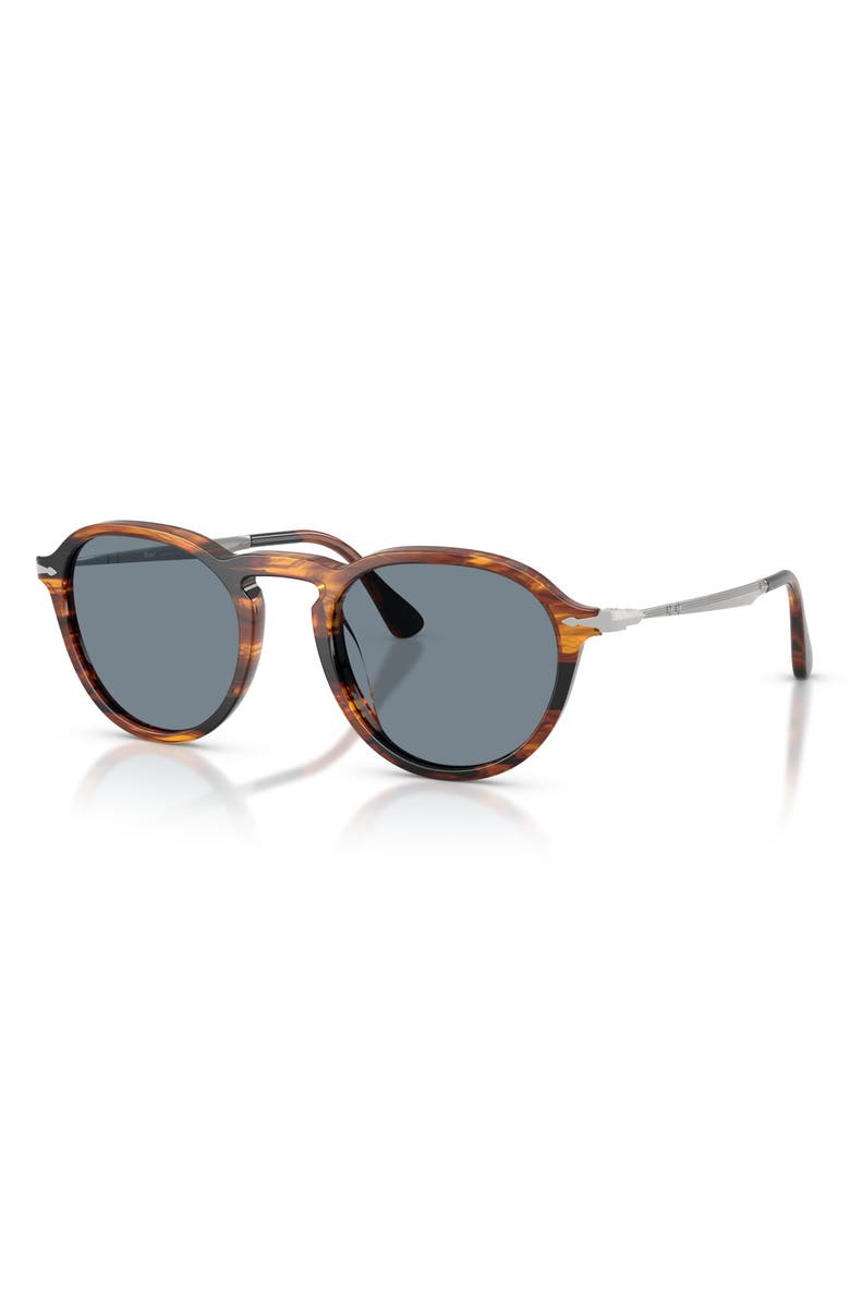 Persol 54mm Phantos Sunglasses, Alternate, color, Striped Black / Brown