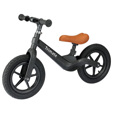 Toddler 12" Black Balance Bike with Inflated Tire