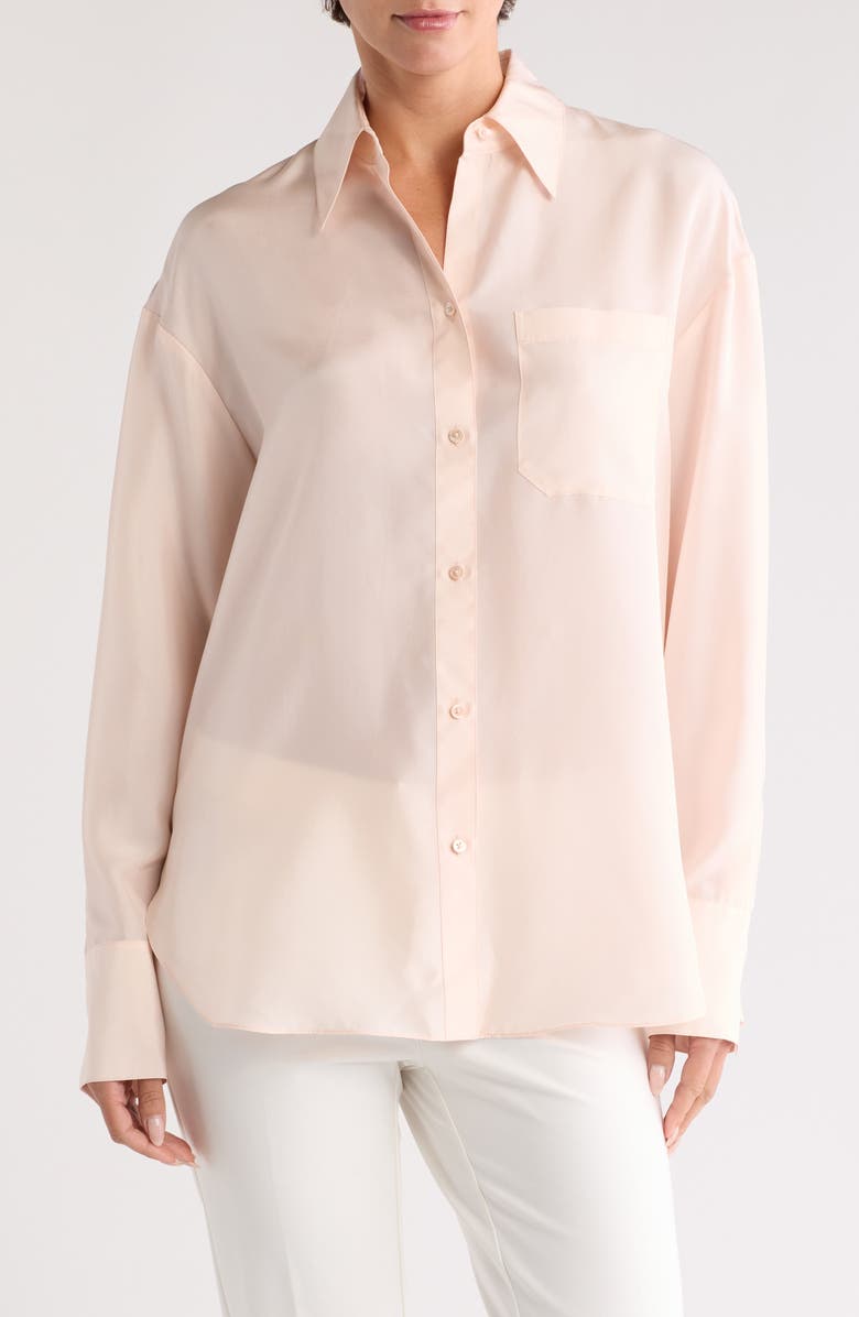 TWP Big Joe Silk Button-Up Blouse, Main, color, 