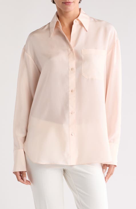 Big Joe Silk Button-Up Blouse