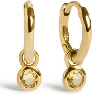 Monica Vinader Birthstone Huggie Hoop Earrings