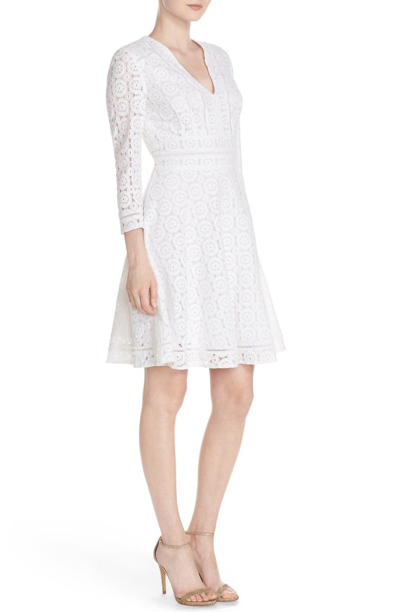 Eliza J Lace Fit & Flare Dress, Alternate, color,