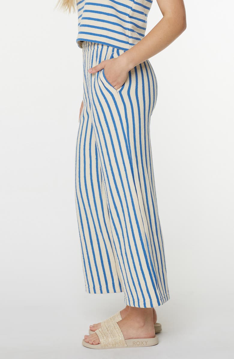 Roxy Java Stripe Cotton Terry Pants, Alternate, color, Star Sapphire