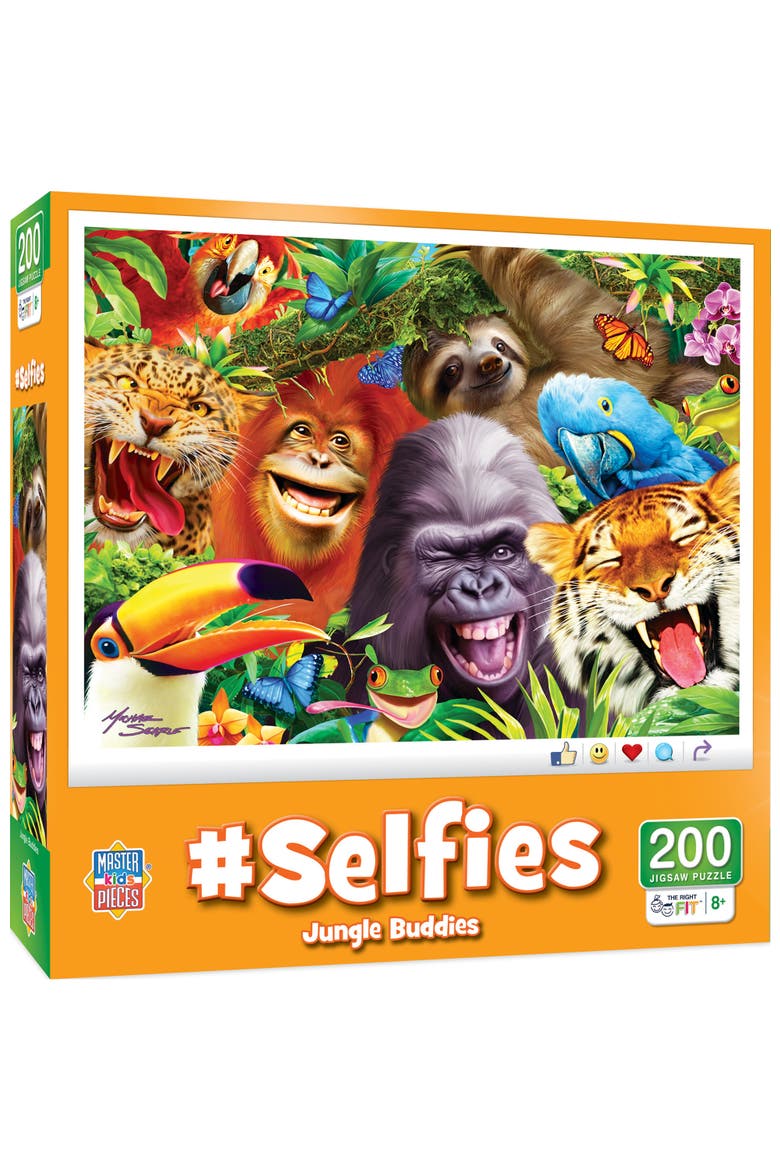 Jungle Friends 200 Piece Jigsaw Puzzle, Main, color, Multicolor