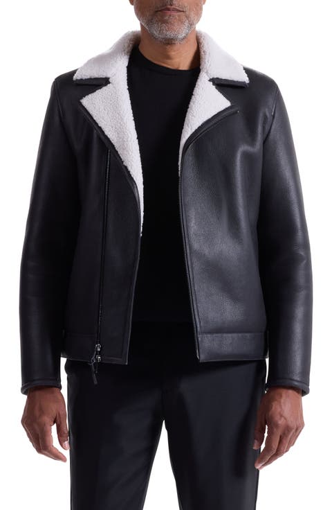 Genuine Shearling Biker Jacket