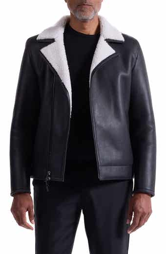 Genuine Shearling Biker Jacket