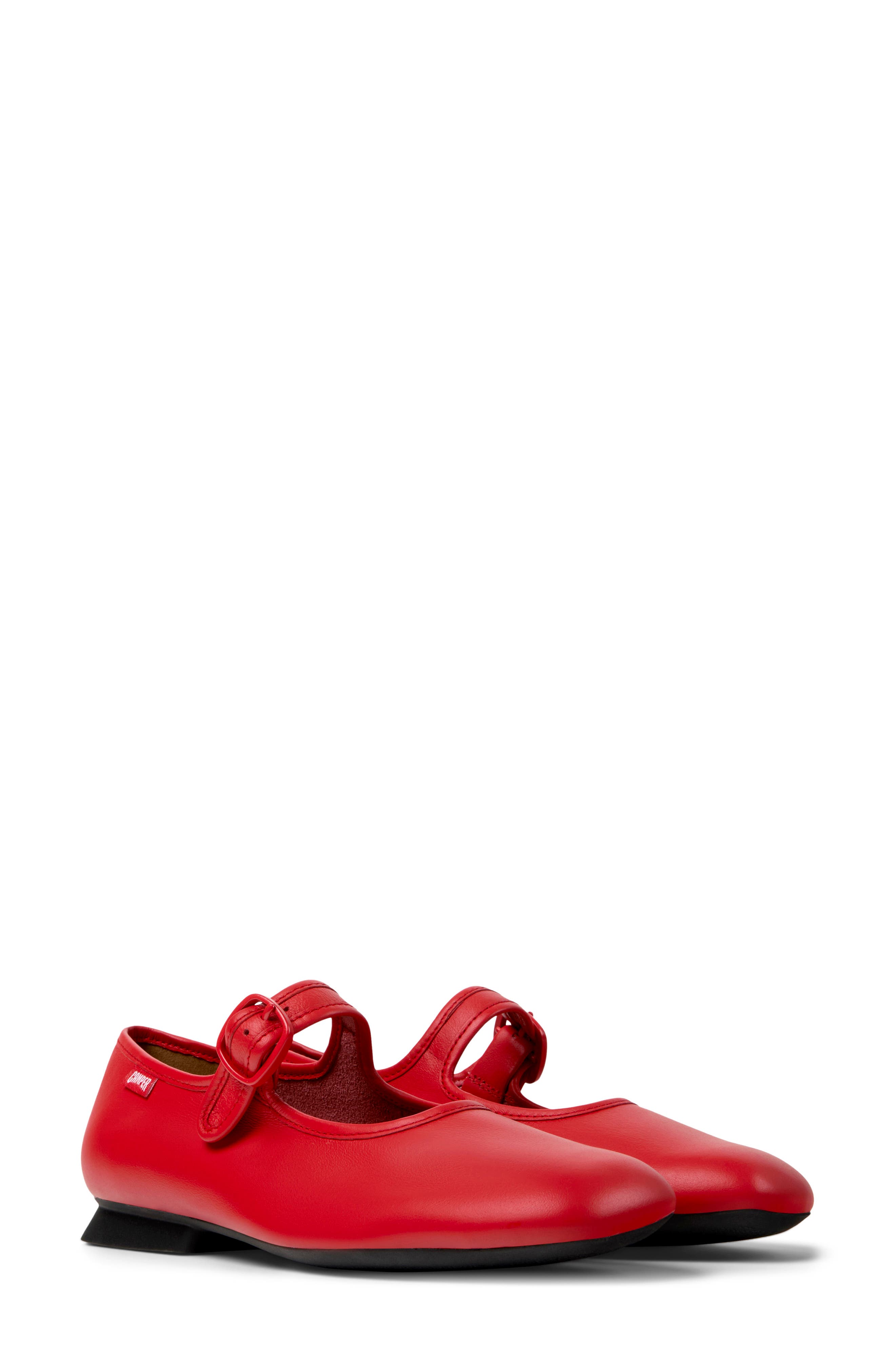 Camper Casi Myra Mary Jane Flat, Main, color, Medium Red