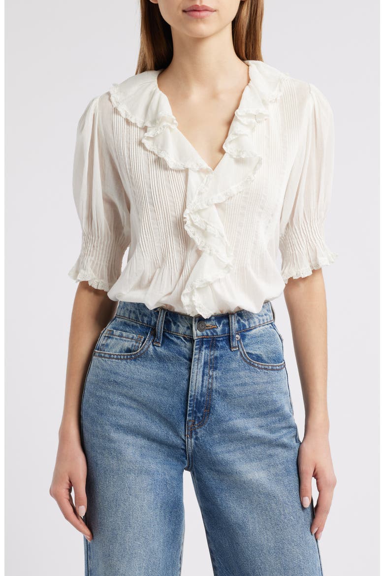 Henri Organic Cotton Voile Top, Main, color, SALT