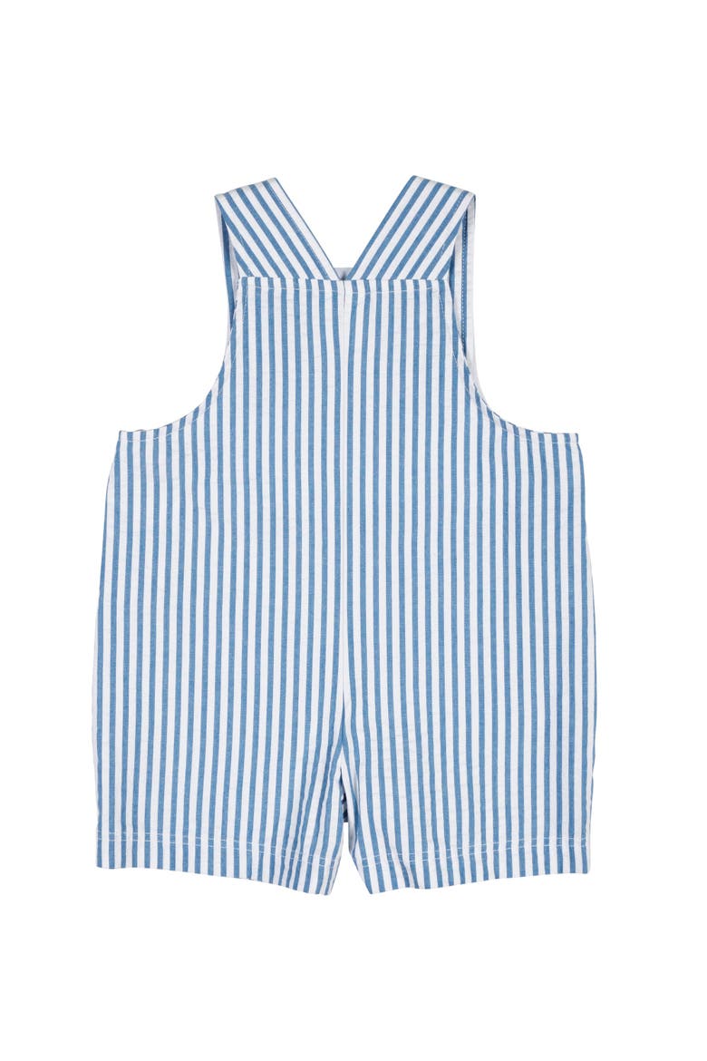 Stripe Seersucker Shortall With Octopus, Alternate, color, Royal/ White
