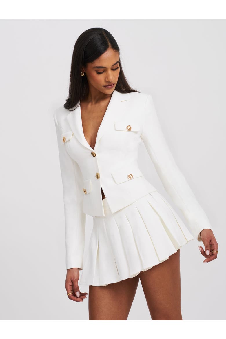 Oaklyyn Pleated Mini Skort, Alternate, color, White