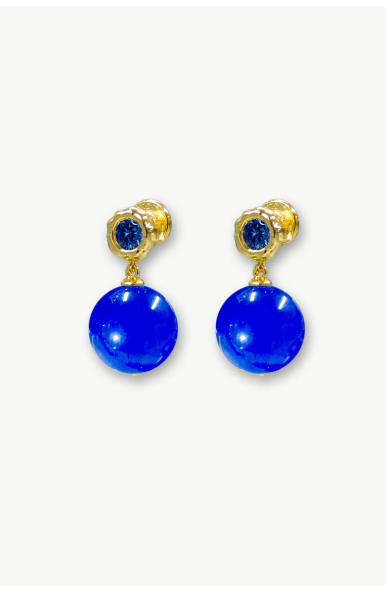 Classicharms Tia Royal Blue Chalcedony Drop Earrings, Main, color, Royal Blue