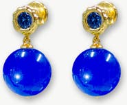 Classicharms Tia Royal Blue Chalcedony Drop Earrings