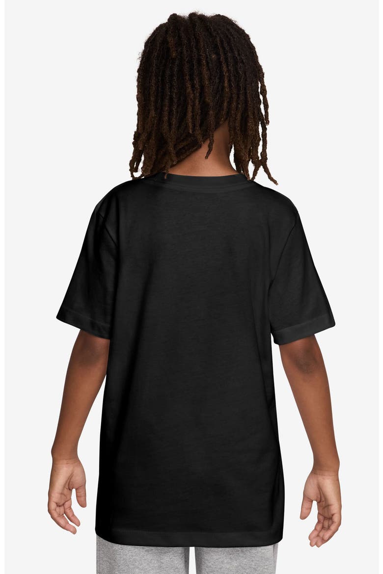Kids' Sportswear Soccer Boxy Cotton Graphic T-Shirt, Alternate, color, BLACK