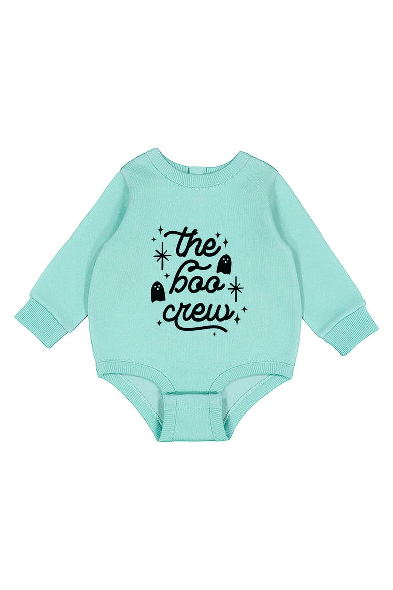 The Boo Crew Stars Infant Fleece BodySuit, Alternate, color, Seafoam