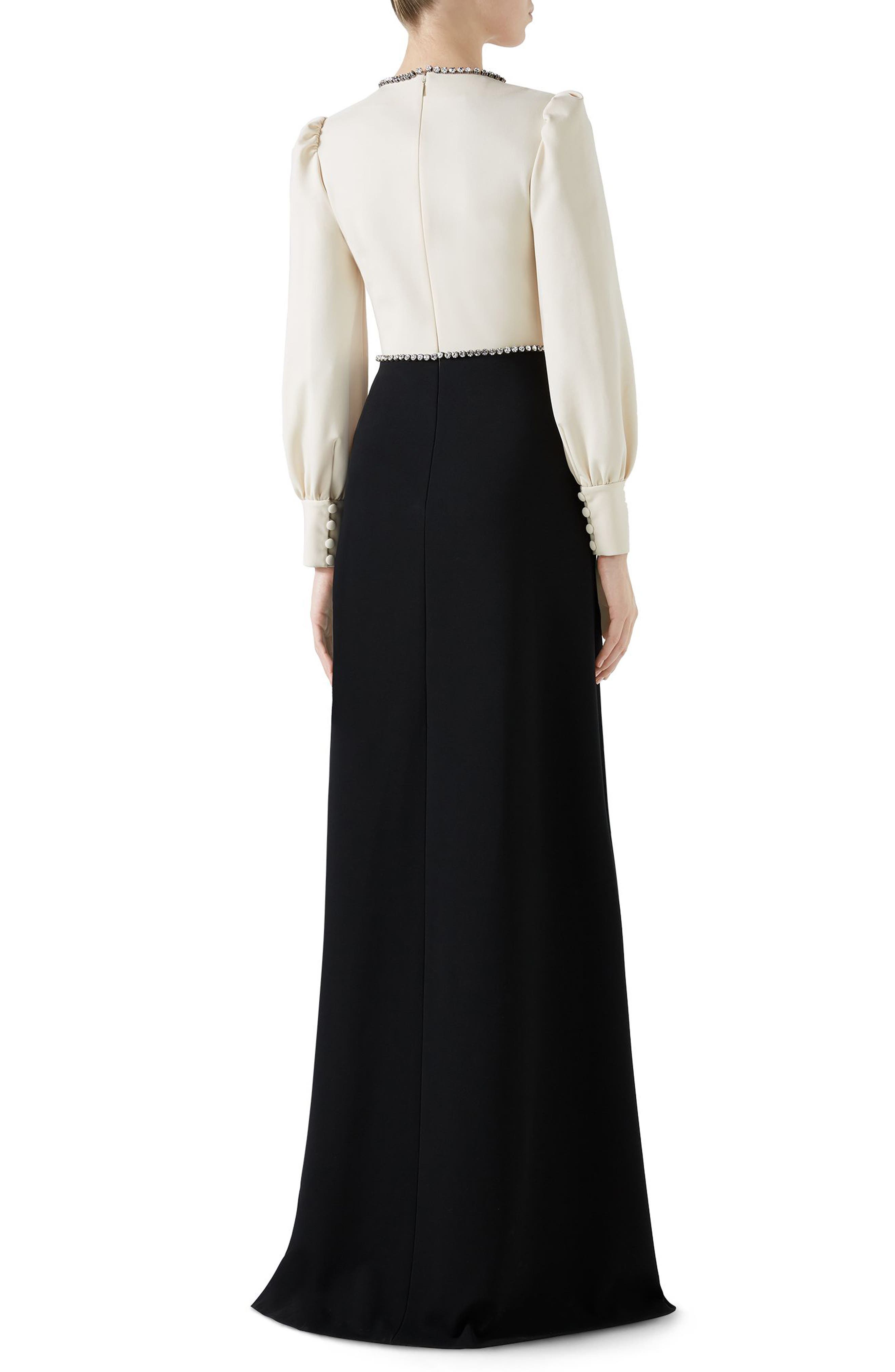 Gucci Trompe L'Oeil Bow Stretch Jersey Gown (Women) | Nordstrom