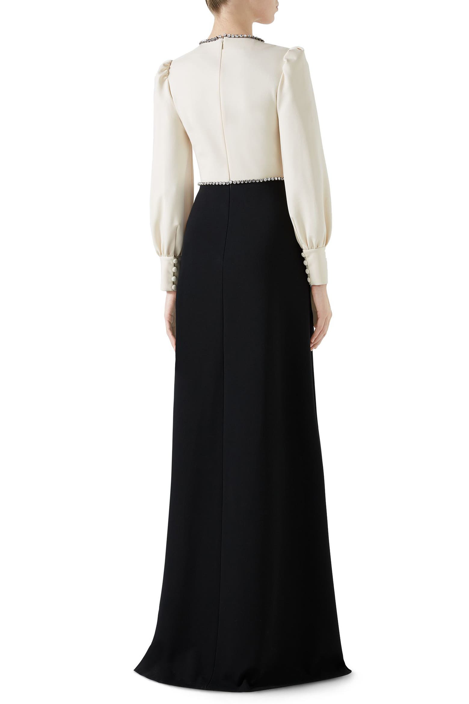 Gucci Rhinesto Gucci Trompe L'Oeil Bow Stretch Jersey Gown (Women) | Nordstrom