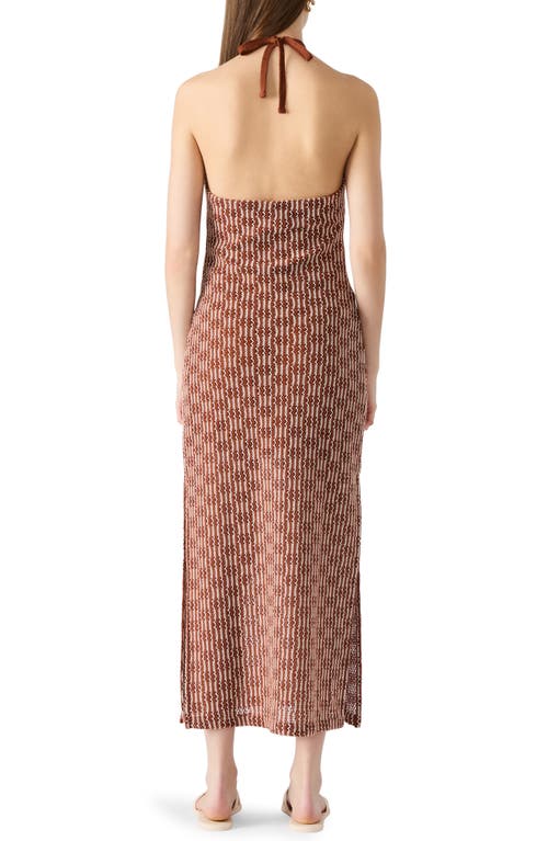 Steve Madden Tatum Halter Midi Dress In Dusty Brick