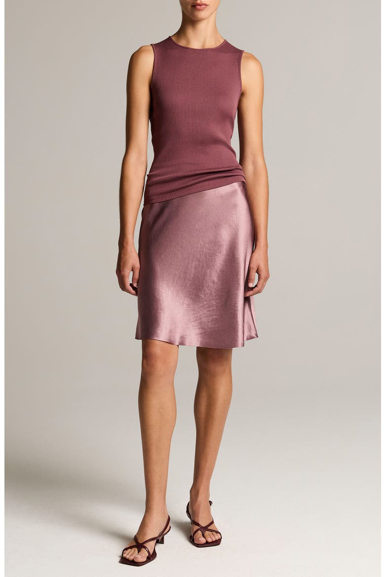 Sleeveless Cotton Rib Shell, Alternate, color, DEEP MAUVE