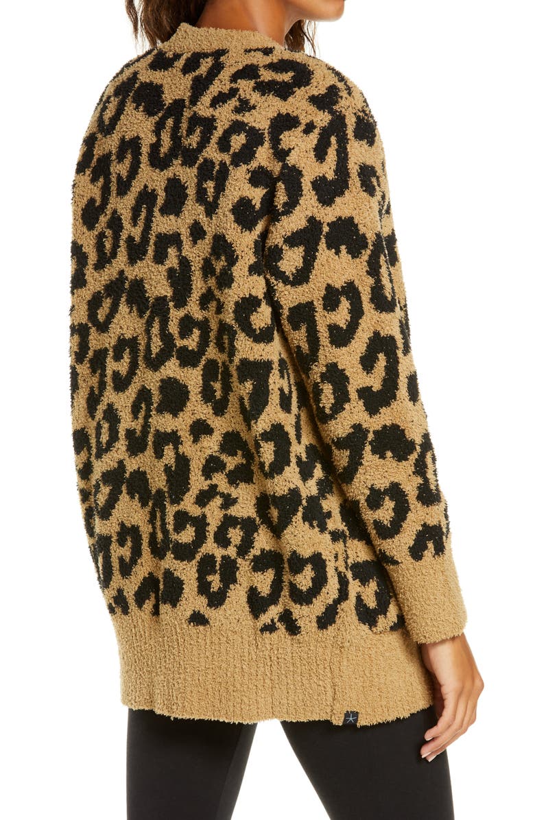 Barefoot Dreams<sup>®</sup> CozyChic<sup>™</sup> Leopard Cardigan, Alternate, color,