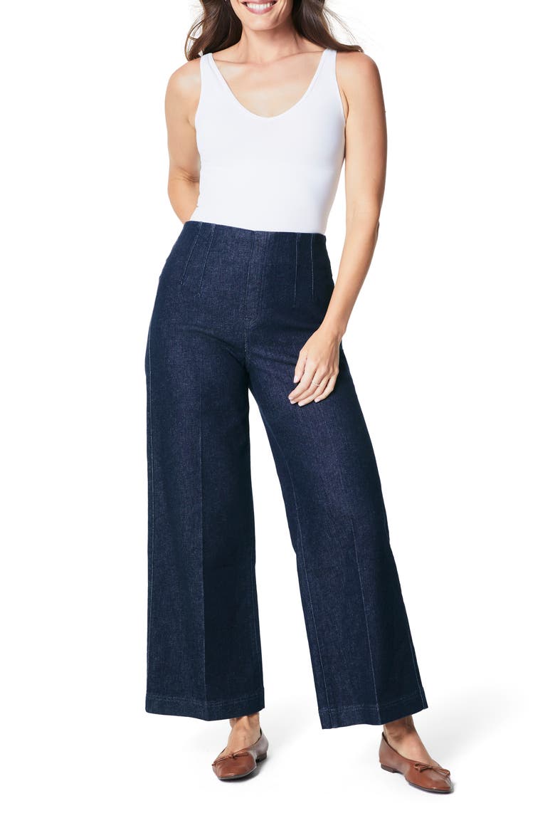 Zero Waistband Crop Wide Leg Jeans, Alternate, color, RAW INDIGO WASH