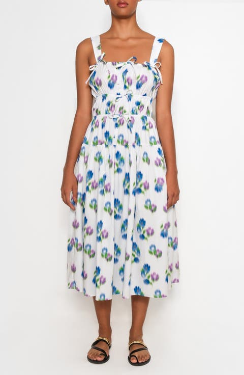 Bahia Tie Sleeveless Midi Dress