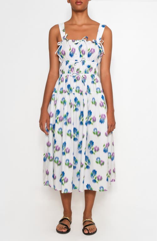 THE LULO PROJECT THE LULO PROJECT BAHIA TIE SLEEVELESS MIDI DRESS