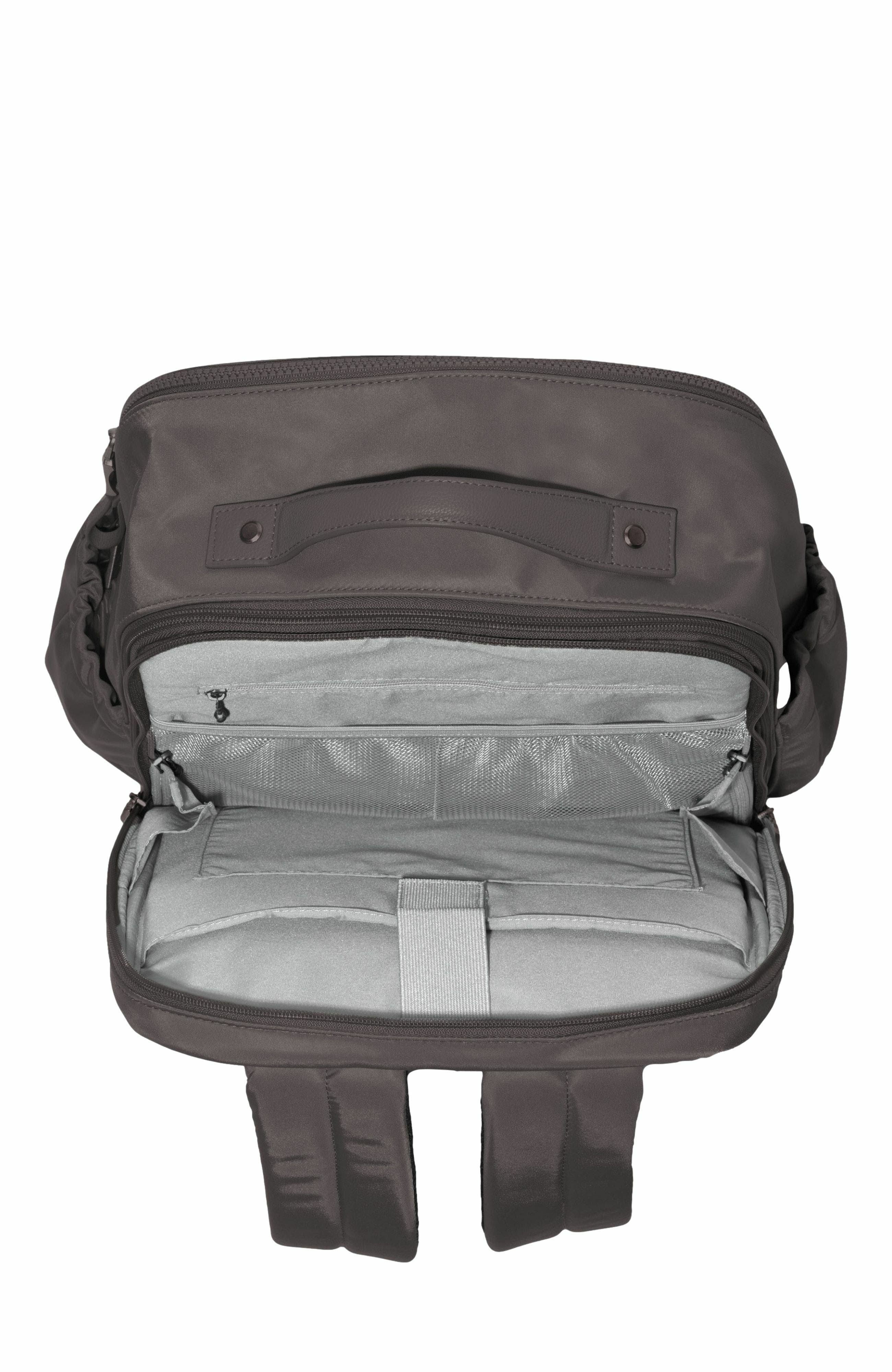 BAGGALLINI Tribeca Expandable Laptop Backpack, Alternate, color, Smoke Twill