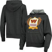New Era Women's New Era Heathered Charcoal Washington Commanders Raglan Pullover Hoodie