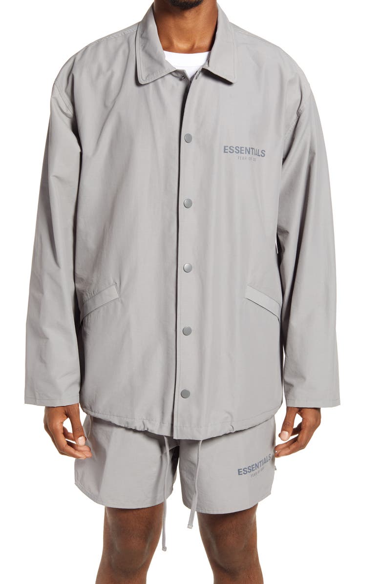 Fear of God Essentials Coach's Jacket, Alternate, color, 