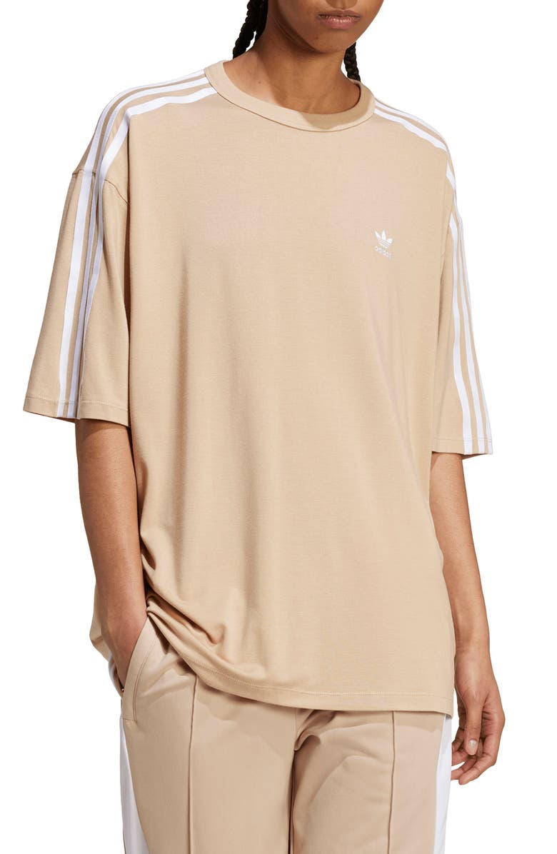 adidas Adicolor 3-Stripes Oversize T-Shirt, Main, color,
