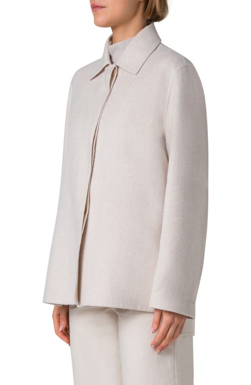 Akris Laars Double Face Cashmere Jacket In Greige