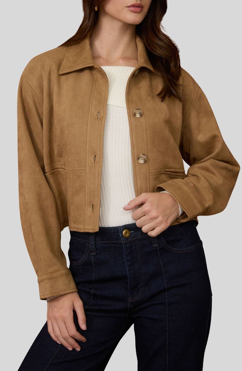 Blu Pepper Faux Suede Jacket, Main, color, Camel