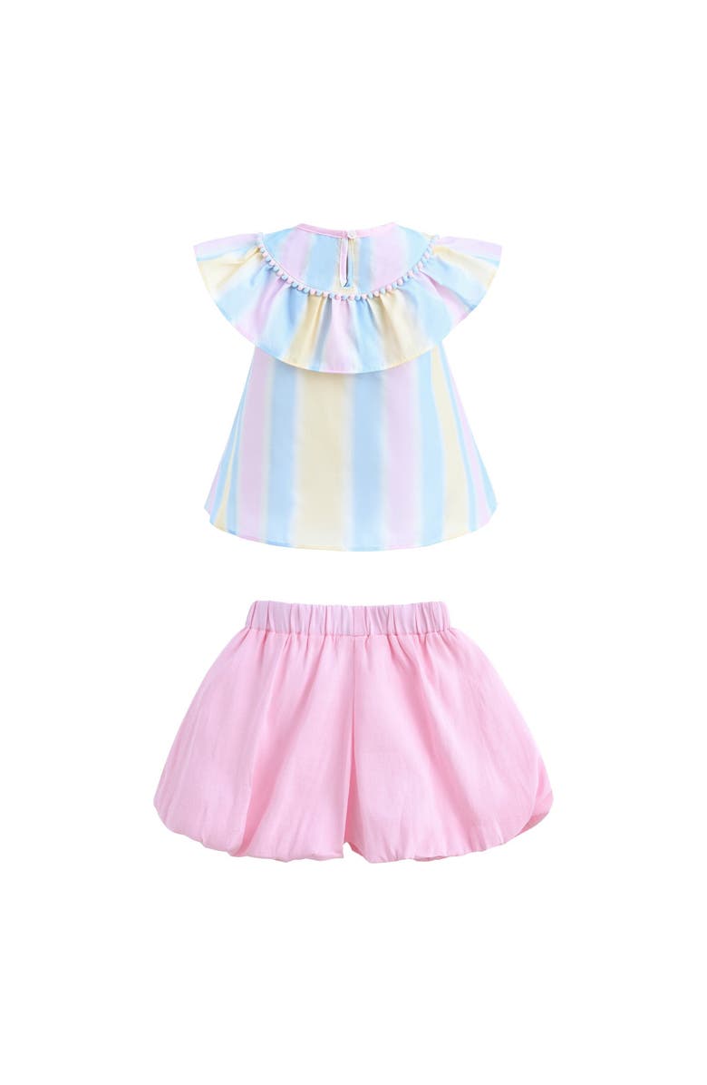 Mimi Tutu Rainbow Striped Ruffle Outfit, Alternate, color, 