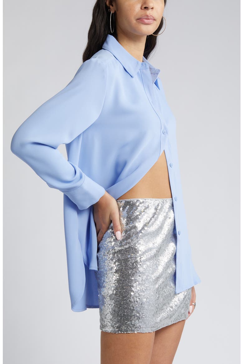 Button Down Shirt, Alternate, color, BLUE HYDRANGEA