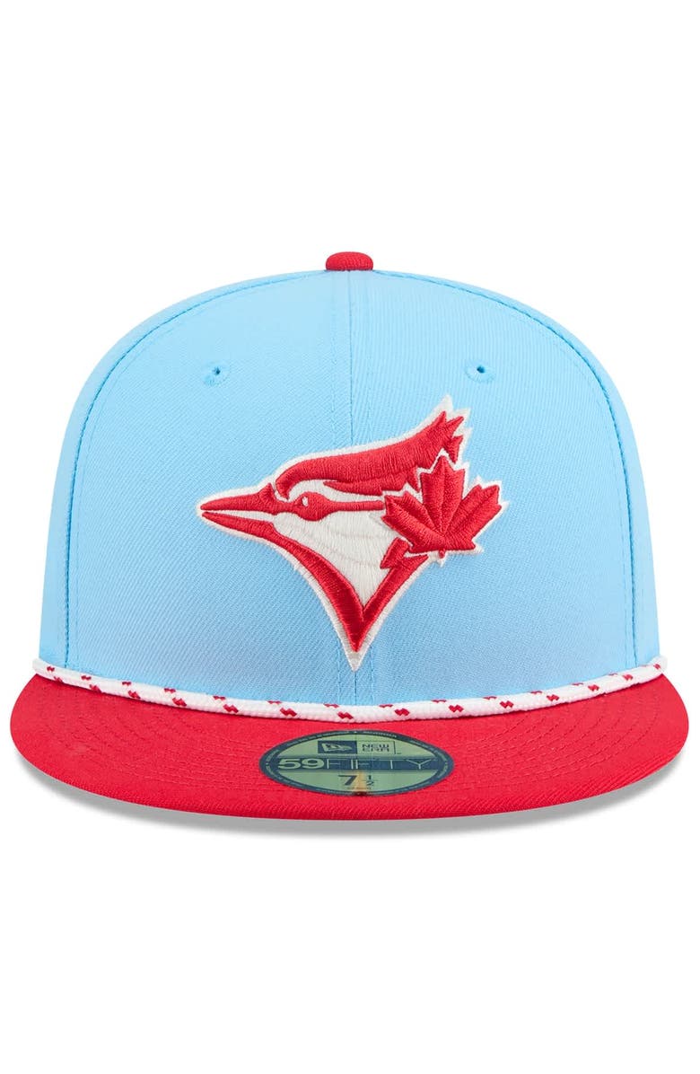 New Era Men's New Era Light Blue/Red Toronto Blue Jays 2025 Canada Day 59FIFTY Fitted Hat, Alternate, color, 