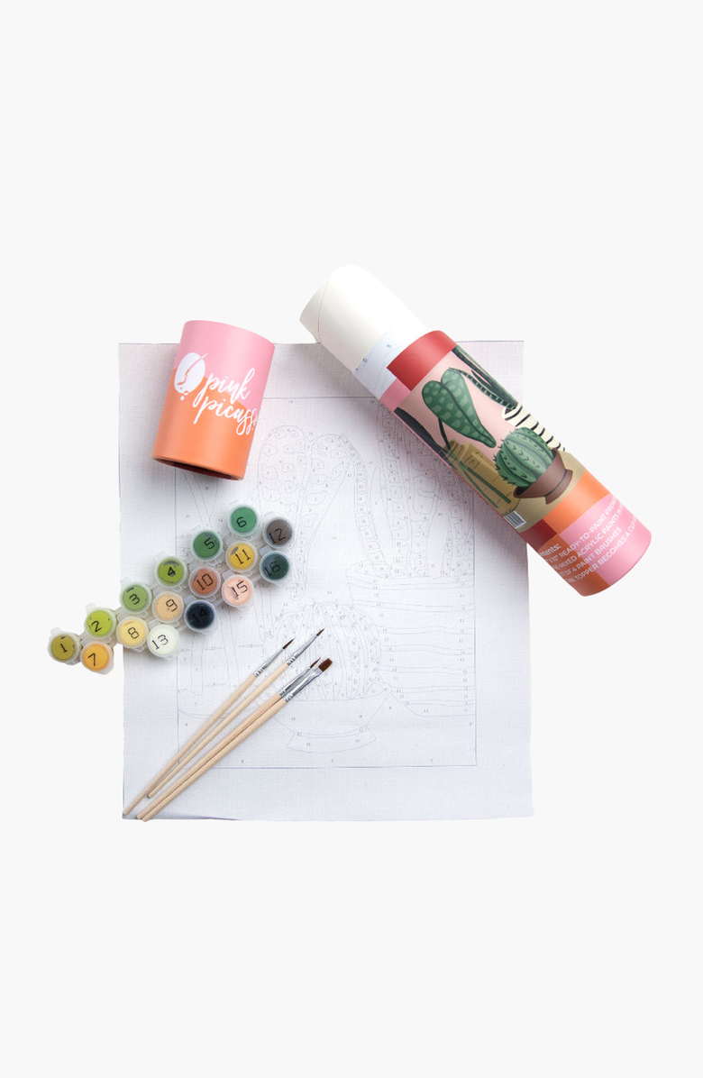 Pink Picasso Kits Keep Growing Paint by Numbers Kit, Alternate, color, Greens / Browns