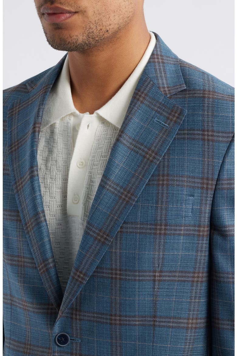 Hyperlight Soft Plaid Wool Sport Coat, Alternate, color, TEAL