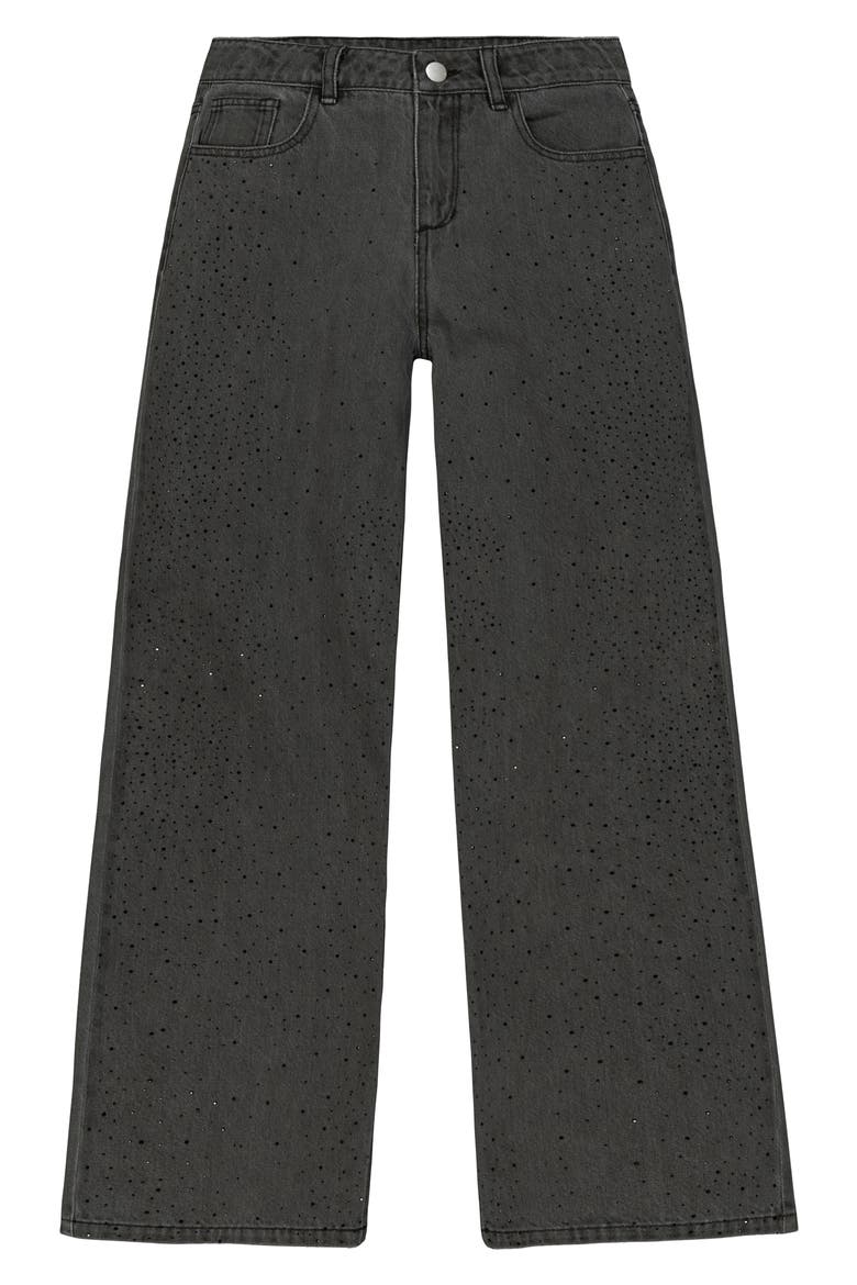 Kids' Joe's Jeans Kate Embellished Baggy Fit Jeans, Main, color, WASHED BLACK