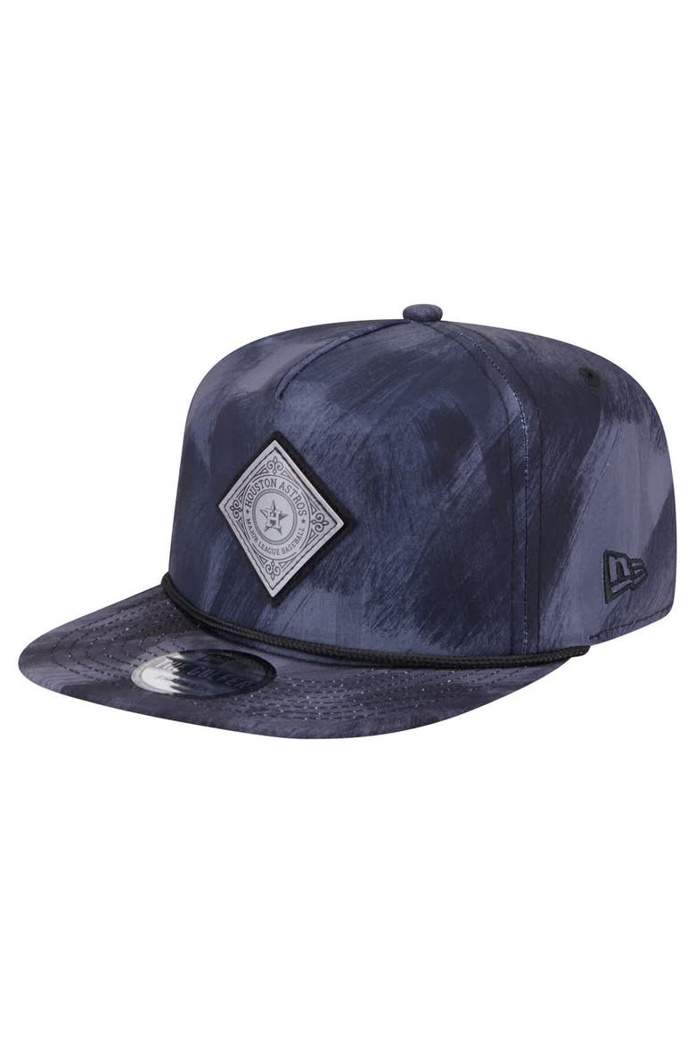 Men's New Era Navy Houston Astros Printed Golfer Snapback Hat, Main, color, Navy