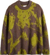 Topshop Blurred Floral Fuzzy Sweater
