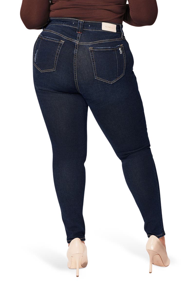 Ripped High Waist Skinny Jeans, Alternate, color, SERENITY