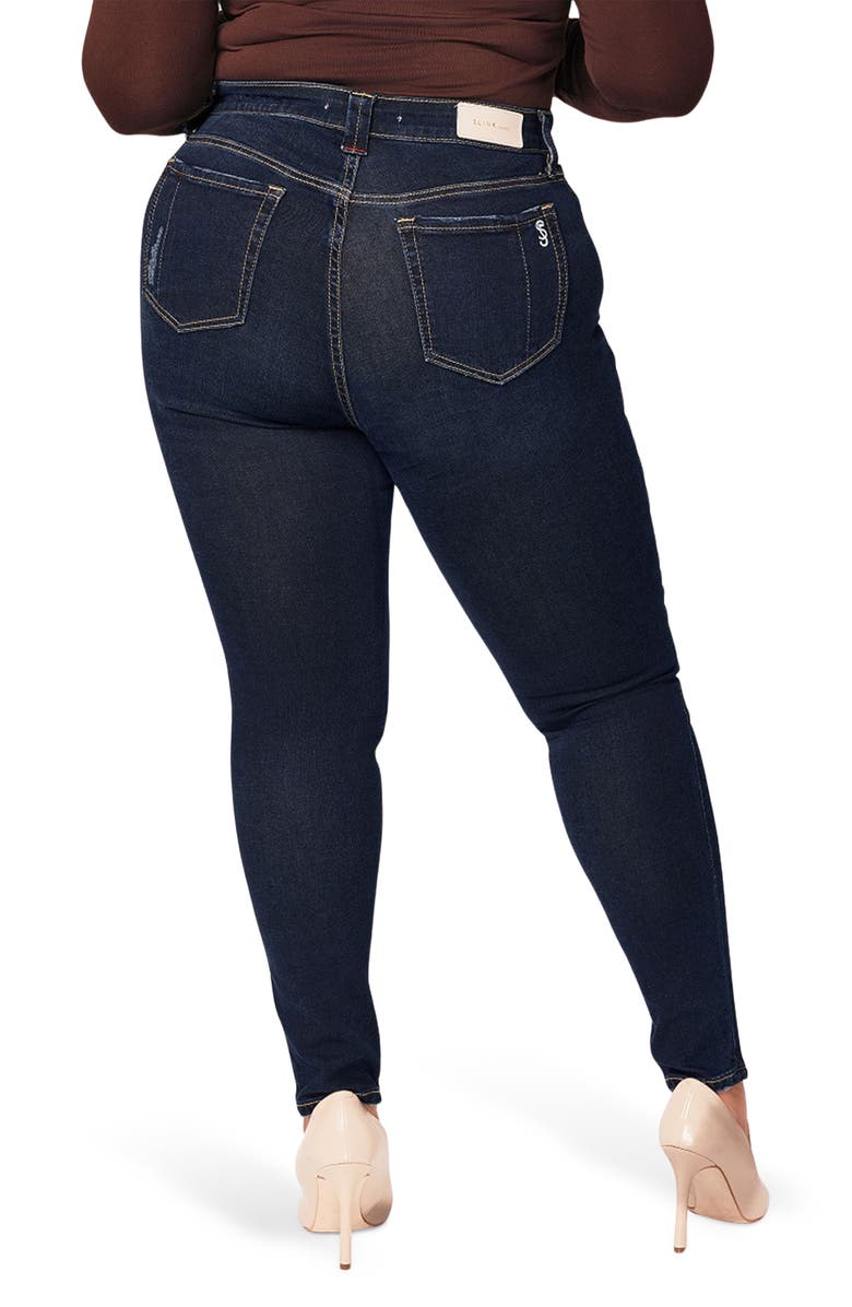 SLINK Jeans Ripped High Waist Skinny Jeans, Alternate, color, Serenity