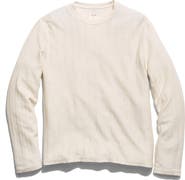 Billy Reid Herringbone Crewneck Long Sleeve T-Shirt