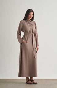 Mizalle Belted Shirt Dress