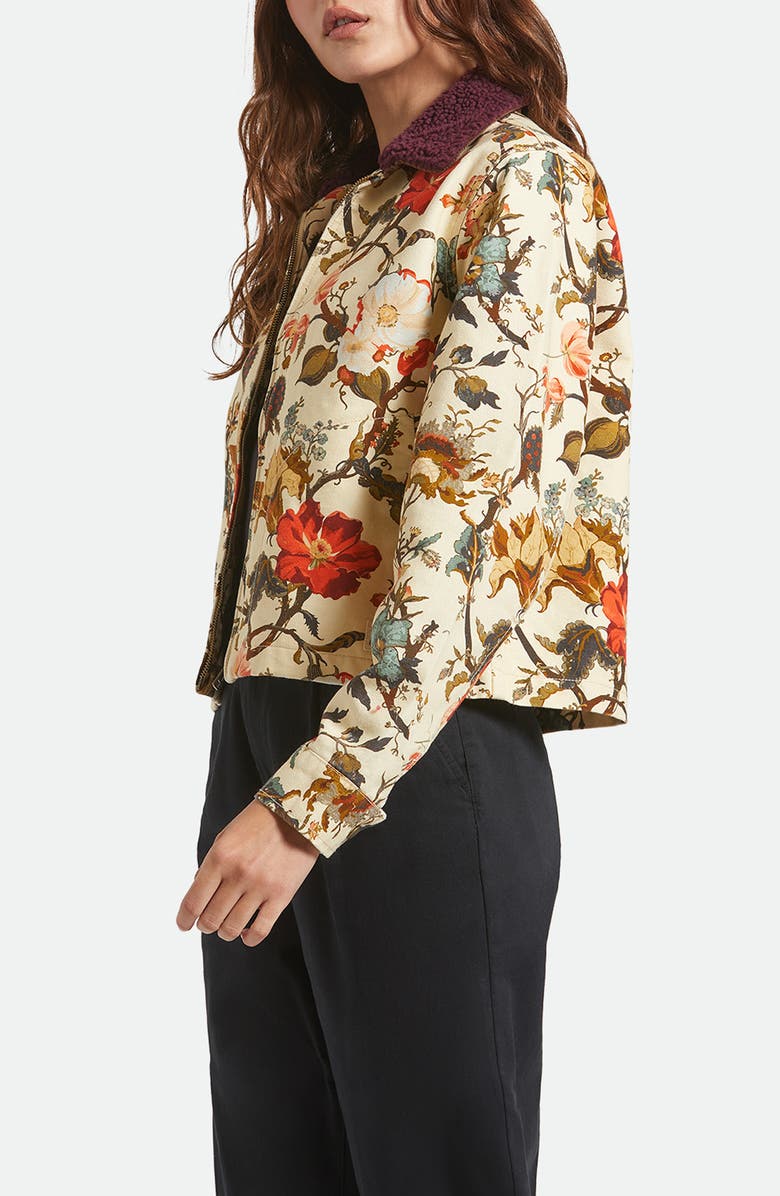 Brixton Mechanic's Garage Cotton Canvas Jacket, Alternate, color, Botanical Floral